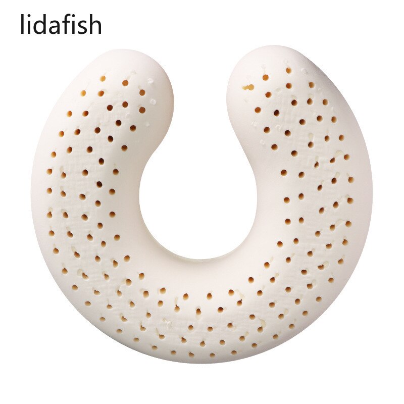 Lidafish Portable Natuurlijke Latex U Vorm Nekkussen Massager Cervicale Orthopedische Kussen Vliegtuig Reizen Kantoor Comfortabele Kussen