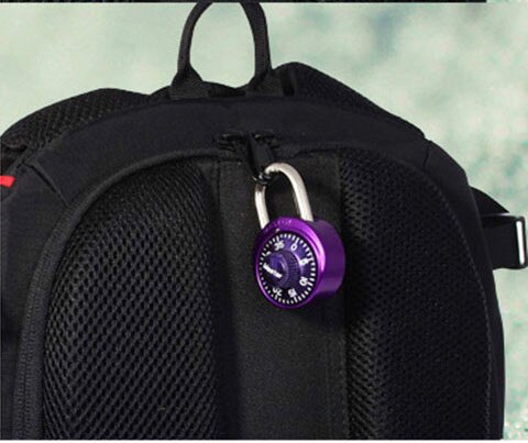 Master Lock High Safety Portable Combination Padlock Cabinet Storage Units Lock Luggage Backpack Lock: Purple