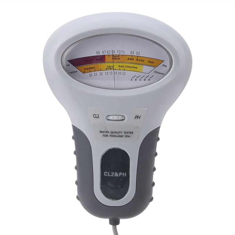 Water PH & Chloor Tester - 2-in-1 Zwembad Niveaumeter - Analoog Display met Achtergrondverlichting