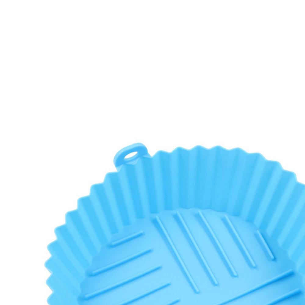 Moule à gâteau réutilisable pour friteuse à air, doublures en silicone antiadhésives, plaque de cuisson en silicone, panier rond pour friteuse à air, four à micro-ondes, 20cm