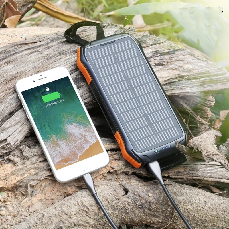 Waterdichte Powerbank Solar Power Bank 80000Mah Draagbare Externe Batterij Oplader Voor Iphone Xiaomi Mi Samsung Zonnelader