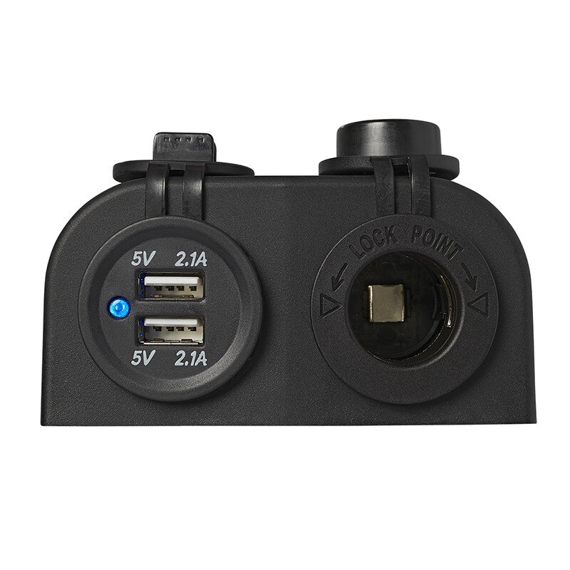 Surface Mount Kit: Din + Socket Usb Socket Dubbele 2x2100mA