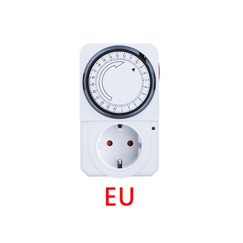24 timmars cyklisk timerbrytare universell tidtagningsuttag mekanisk timer 230 vac 3500w 16a uk eu cn us plug timers: Eu