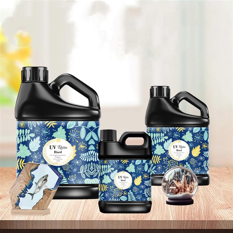 Cola de resina uv fina, 500/1000ml, cura ultravioleta, cura solar, alta dureza, cola epóxi uv transparente para fazer jóias, decoração artesanal diy
