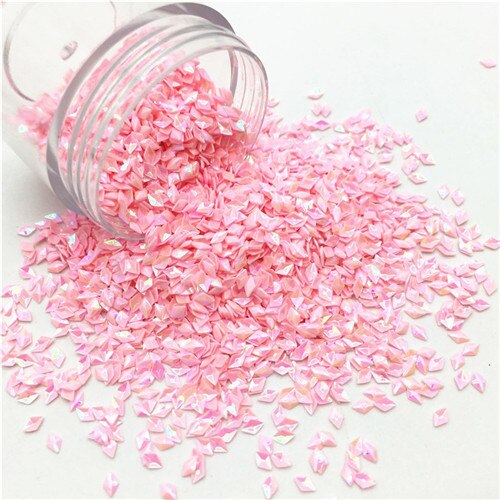 3mm ruitvormige pailletten 3d losse pailletten van pvc feestversiering diy nagelkunst bruiloftsdecoratie lentejuelas confetti 10g: Ab roze