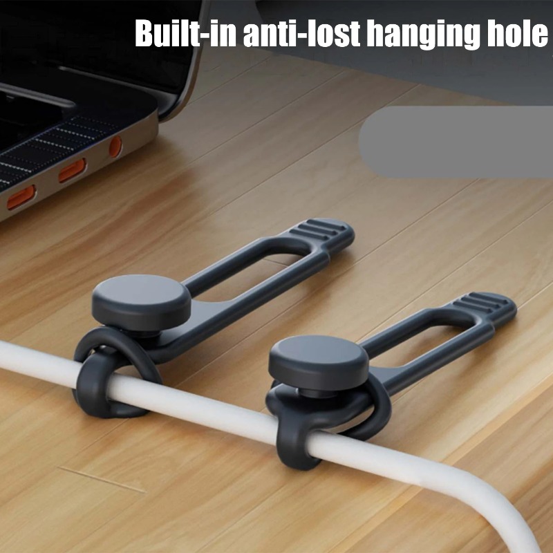 1/3/5/10 Uds. Bridas magnéticas para cables, Clip para auriculares, gestión de cables, bridas de silicona, organizador de cables magnéticos, soporte para cables