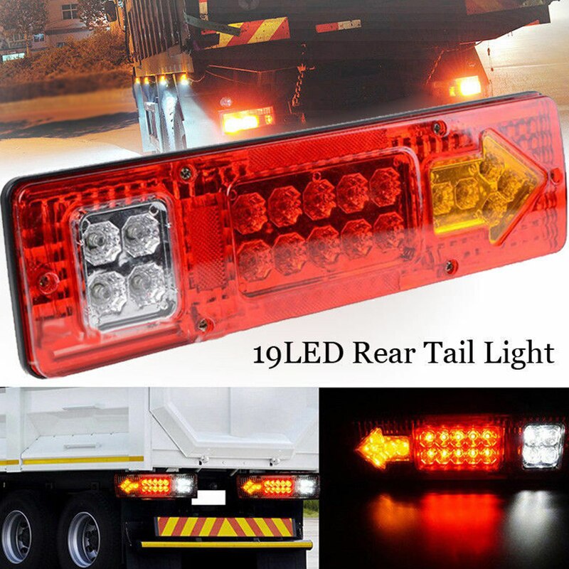 Rear Tail Brake Richtingaanwijzer Reverse Lamp 12 V 19-LED Voor Auto/Trailer/Vrachtwagen