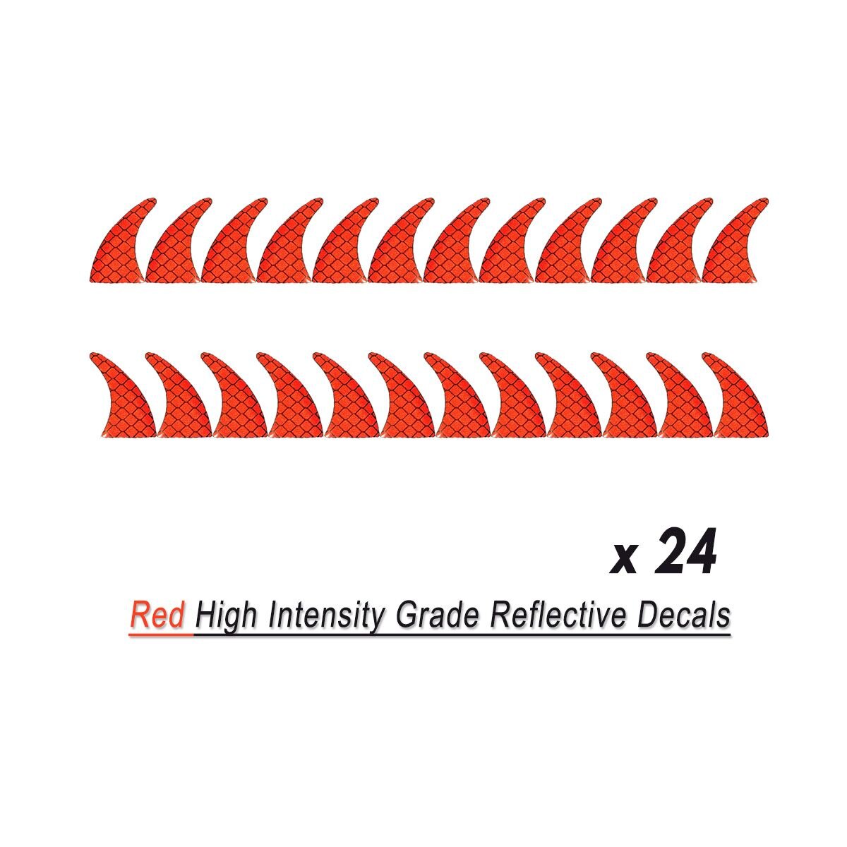 27Pcs/Strip Reflective Decals Sticker for Rubber Helmet Mohawk Warhawk Spikes Motorcycle Decals 2.1x3.4 cm: Rood