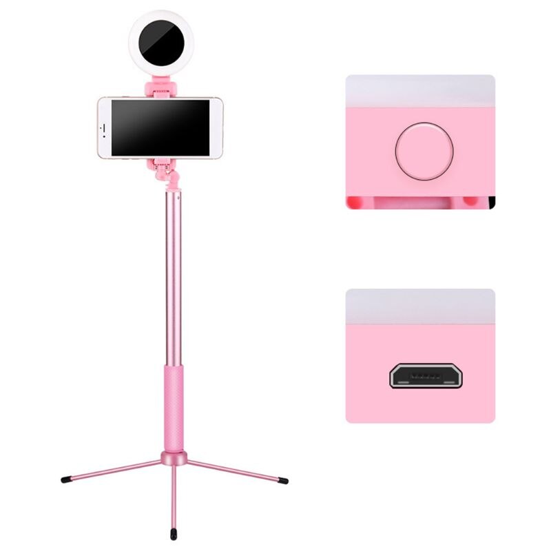 Ring Light with Stand for Vlogging Video Make-up Selfie USB Powered Selfie Stick