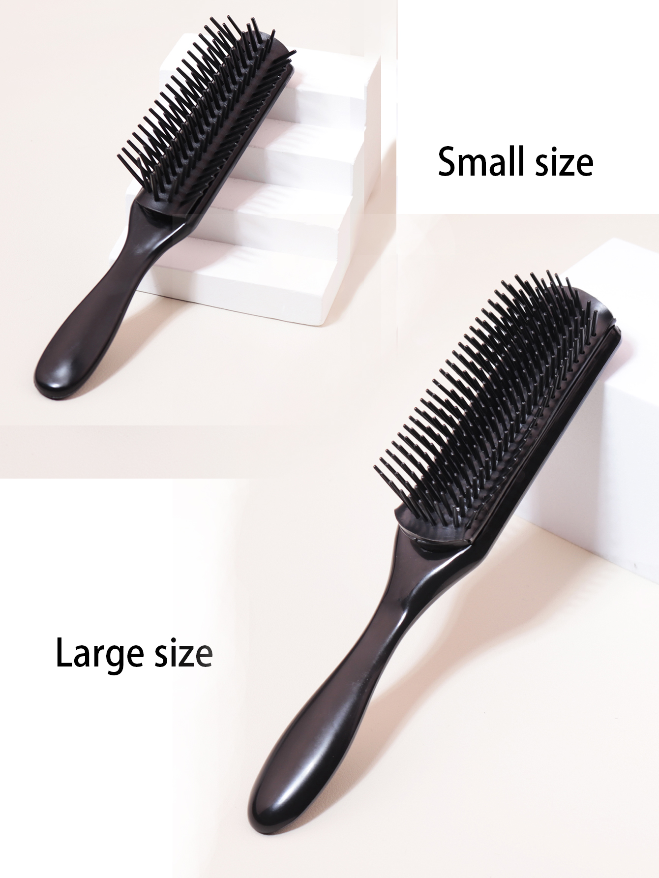 Cepillo de peinado clásico de 9 filas y 5 filas, cabello rizado y liso, cabello grueso natural, separación de soplado, herramienta de modelado y peinado