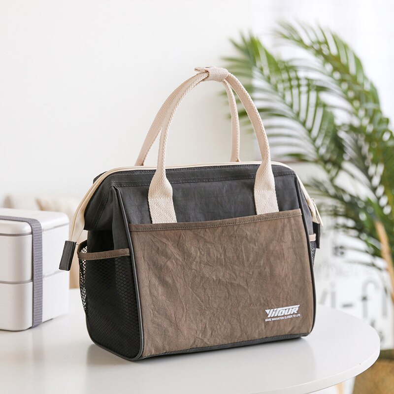 Bolsa térmica aislante portátil para hombre y mujer, bolsa térmica para Picnic y comida, lonchera escolar: Coffee