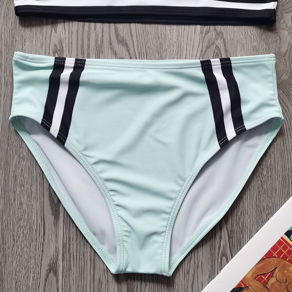 7-14 Jaar Meisje Badpak Kinderen Brief Afdrukken Meisje Bikini Set Cross Terug Tweedelige Kinderen Badmode Meisje badpak Beachwear