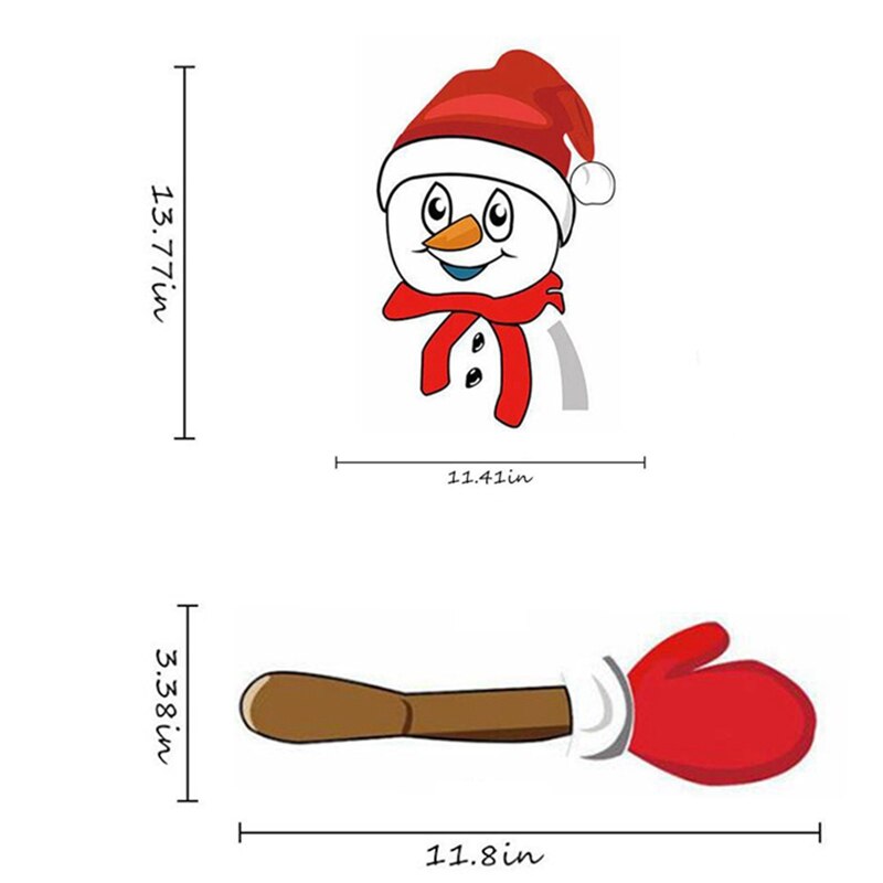 Christmas Rear Windshield Santa Claus Window Decals Car Wiper Sticker Xmas