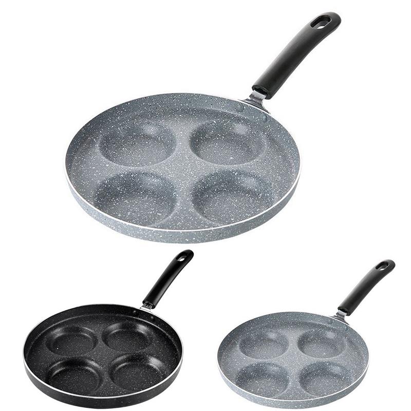 1pc kuumuutta kestävää munapannua 4- kupin munapannu tarttumaton pannu munankeittovälineet kotikeittiövälineet