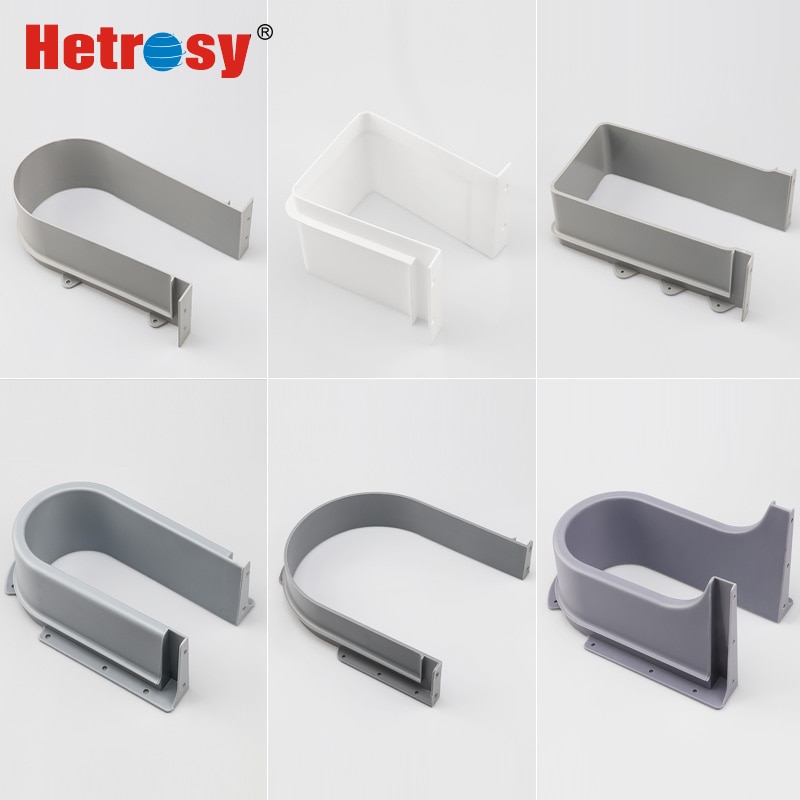 Hetrosy Hardware Plastic U Shape Drawer Slot Accessories Under the Sink For Cabinet Drawer Waterproof Baffle Fittings