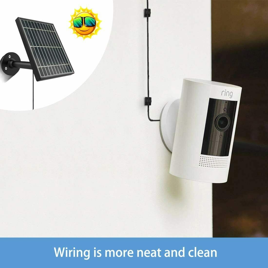 Solar panel for Ring Stick Up Cam Battery,3.5W Output,Aluminum Alloy Bracket