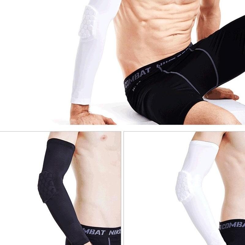 Sport elleboogbeschermer antislip sportveiligheidsaccessoires elleboog- en kniebeschermers honingraat basketbalbeen kniebeschermer ontsteking s-xl