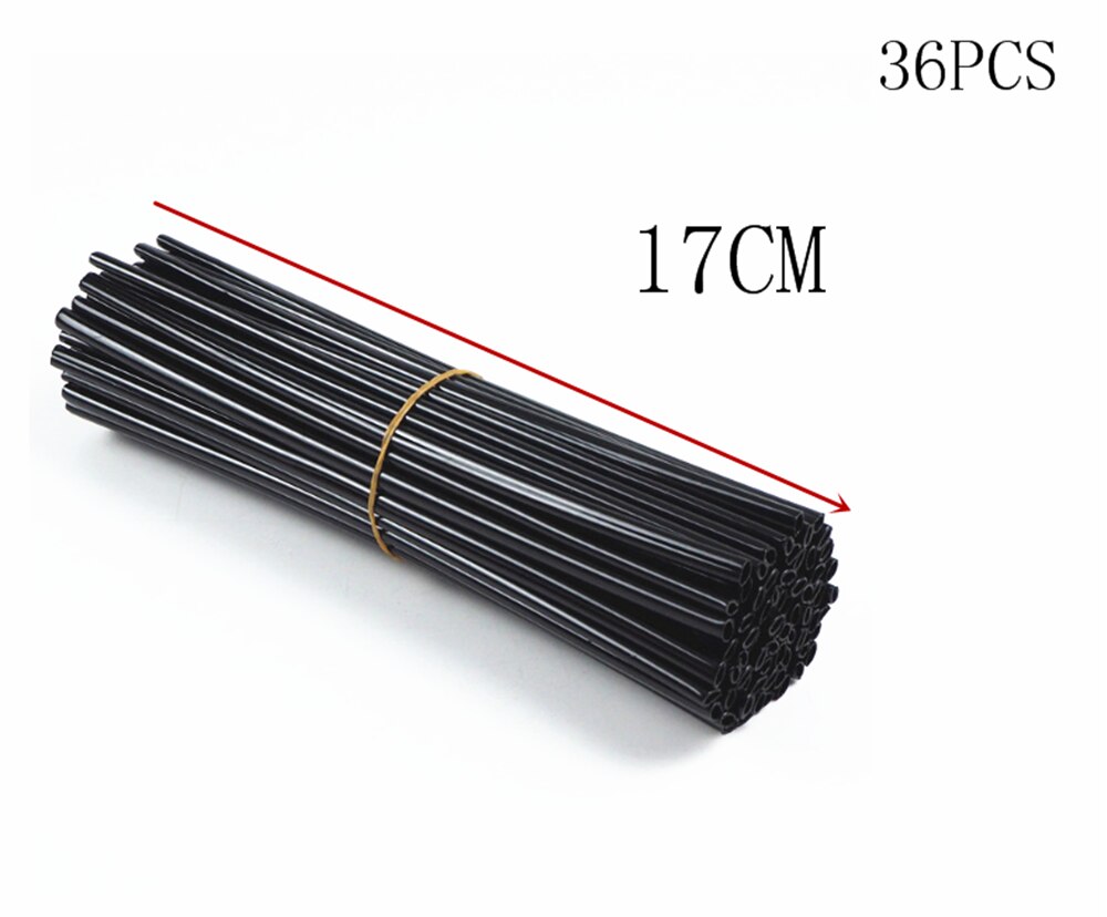36pcs off-road motorrad fahrrad hub felge dekoration streifen für Kawasaki D-TRACKER125 KLX150S KLX250 D-TRACKER KDX125-250: Black