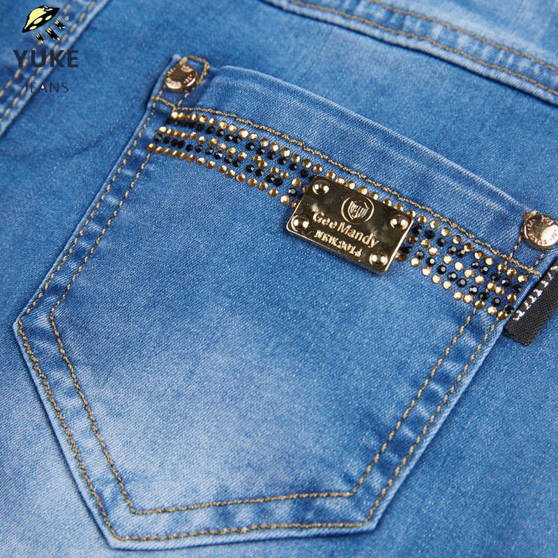 Yuke stil flickor denim kjol junior kort denim kjol dam stretch jeans kjol barnens elasticitet denim kjol 8-15 ålder