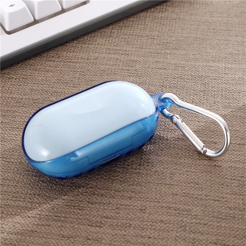 Til samsung galaxy buds plus + etui klar gennemsigtig blød silikone trådløst øretelefon cover til galaxy buds etui med nøglering