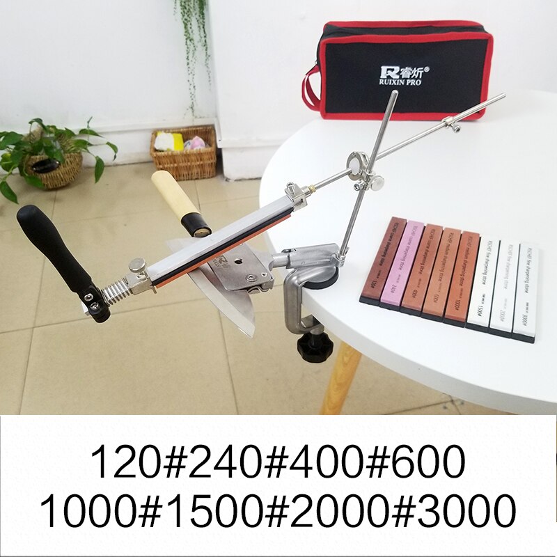 knife shapener kitchen sharpener 360 sharpener iron steel angle steel band stone sharpening stone: sharpener(8 stone)B