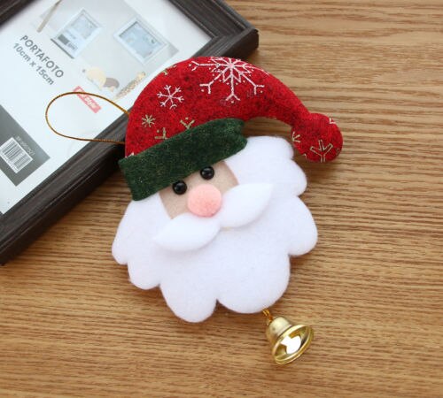 Kerst Festival Levert Snowman Opknoping Pandent Decoratie Kerst Klokken Ornamenten: santa claus white