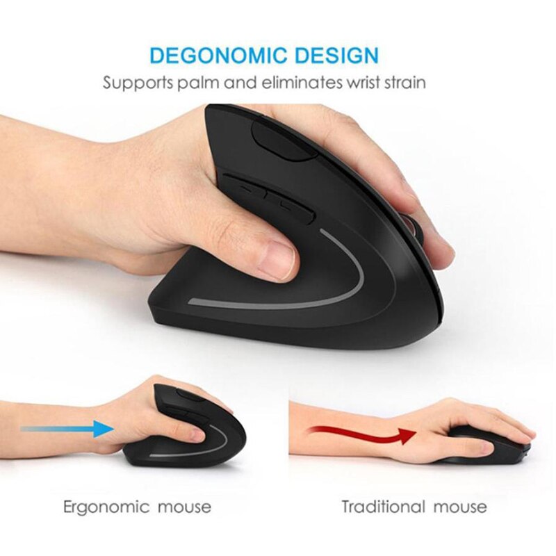 Left hand Right hand Ergonomic vertical mouse Vertical office mouse wireless mouse