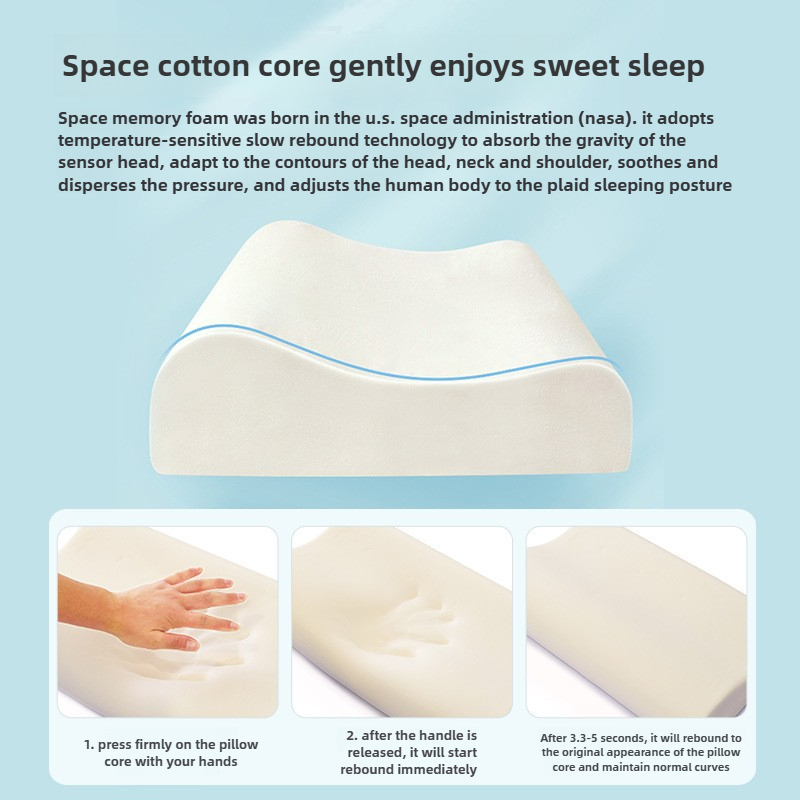 Baby Pillows Toddler Summer Foam Bed Pillows Breathable Slow Rebound Baby Cartoon Neck Nursing Pillow Travel Cushion Bedding