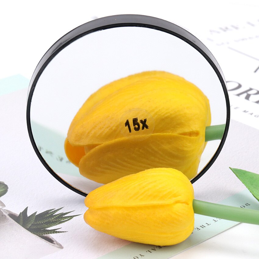 Makeup Mirror 3/5/10/15X Magnifying Mirror With Two Suction Cups Cosmetics Tools Round Mirror Magnification: 15x