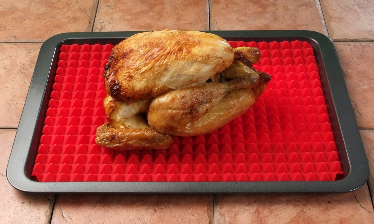 Multifunctionele Vlees Pad Bbq Mat Siliconen Bbq Piramide Pan Vet Verminderen Slip Oven Bakken Grill Olie Filter Pad vel Koken Mat