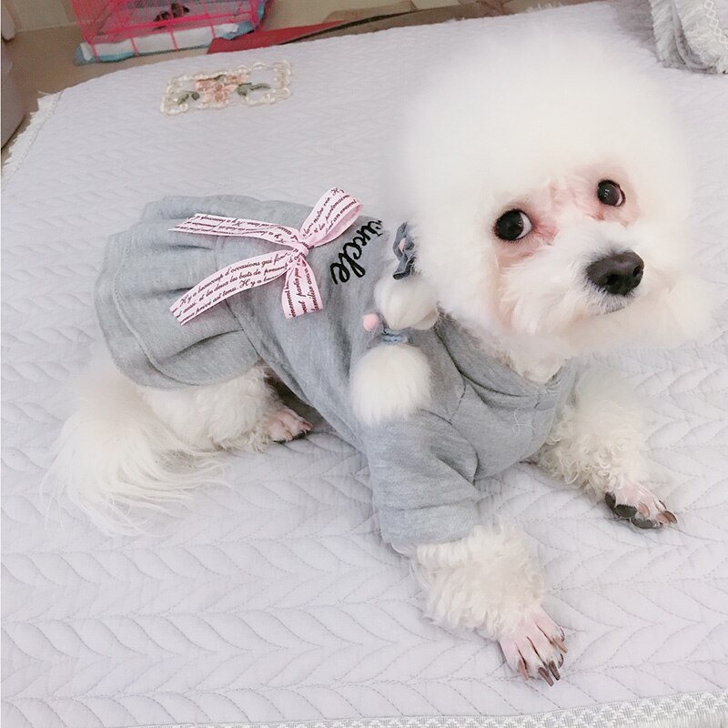 Winter Baumwolle Haustier Hund Kleid warm Hund Kleidung für Kleine Hunde Chihuahua Malteser Kleider Welpen Katze Felsen vestidos para perritas