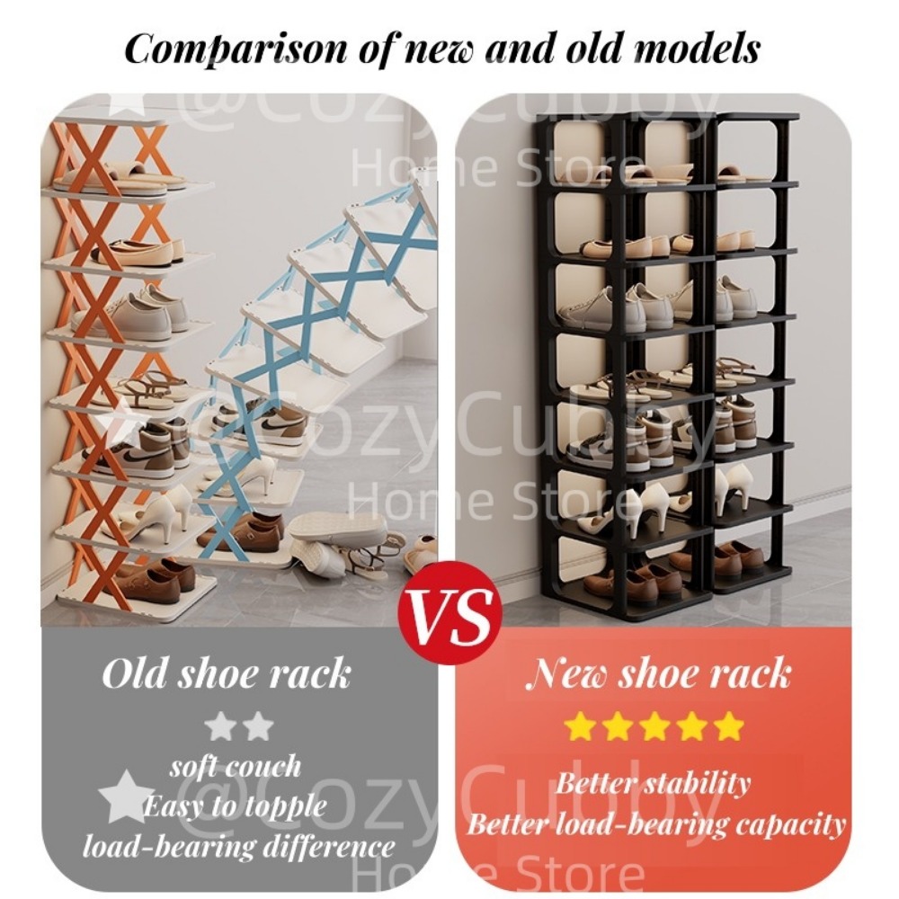 Estante de almacenamiento de zapatos, puerta de esquina de pared de 9 niveles, armario organizador de zapatos DIY estrecho apilable que ahorra espacio para dormitorio doméstico