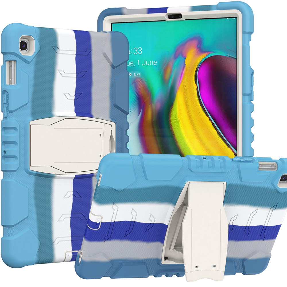 Coque pour Samsung Galaxy Tab S5e 10.5 pouces SM-T720 SM-T725, armure de sécurité pour enfants, antichoc, support hybride en silicone pour tablette: Orange