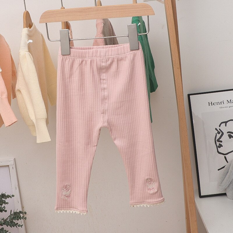 Leggings para niñas pequeñas, novedad, primavera 2022: Rosa