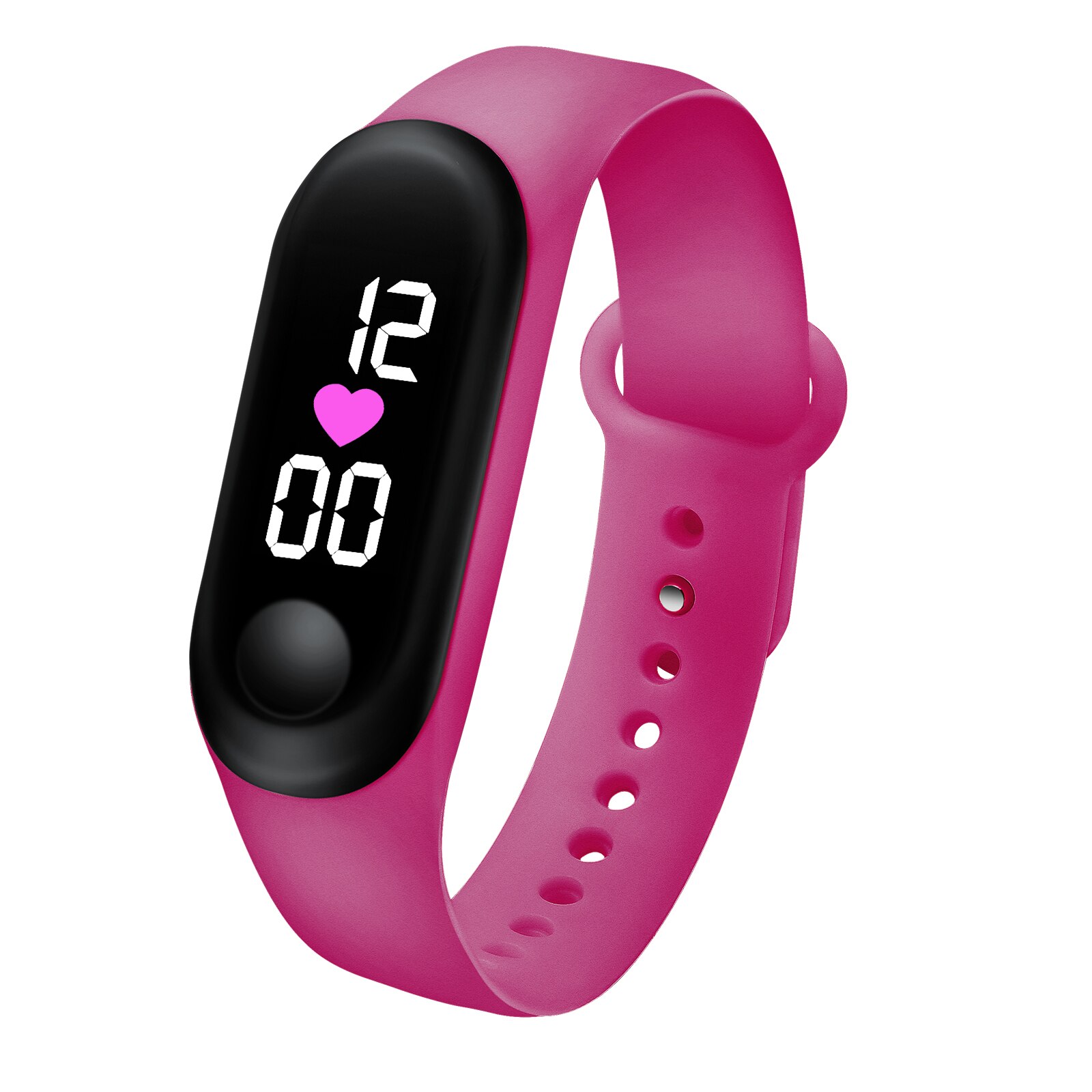 Reloj sencillo deportivo para hombre y mujer, reloj LED rectangular, reloj Digital electrónico resistente al agua para hombre y mujer, reloj Digital para parejas: M3H-Rosered