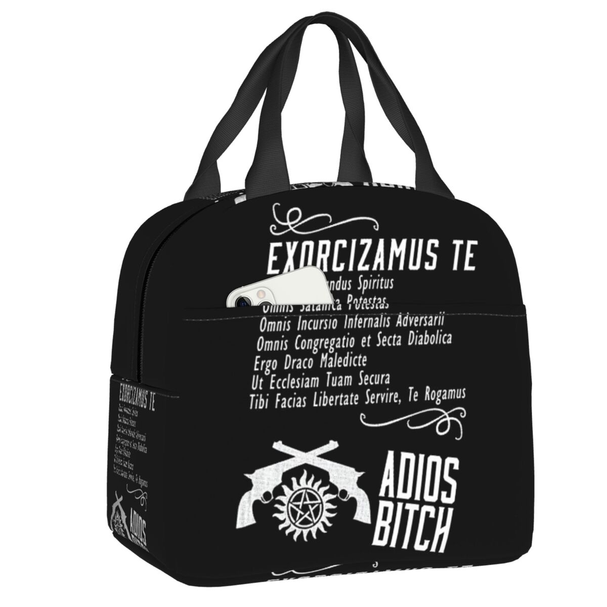 Supernatural Insulated Lunch Bag for Women Leakproof Sam Dean Winchester Cooler Thermal Bento Box Beach Camping Travel: Brown