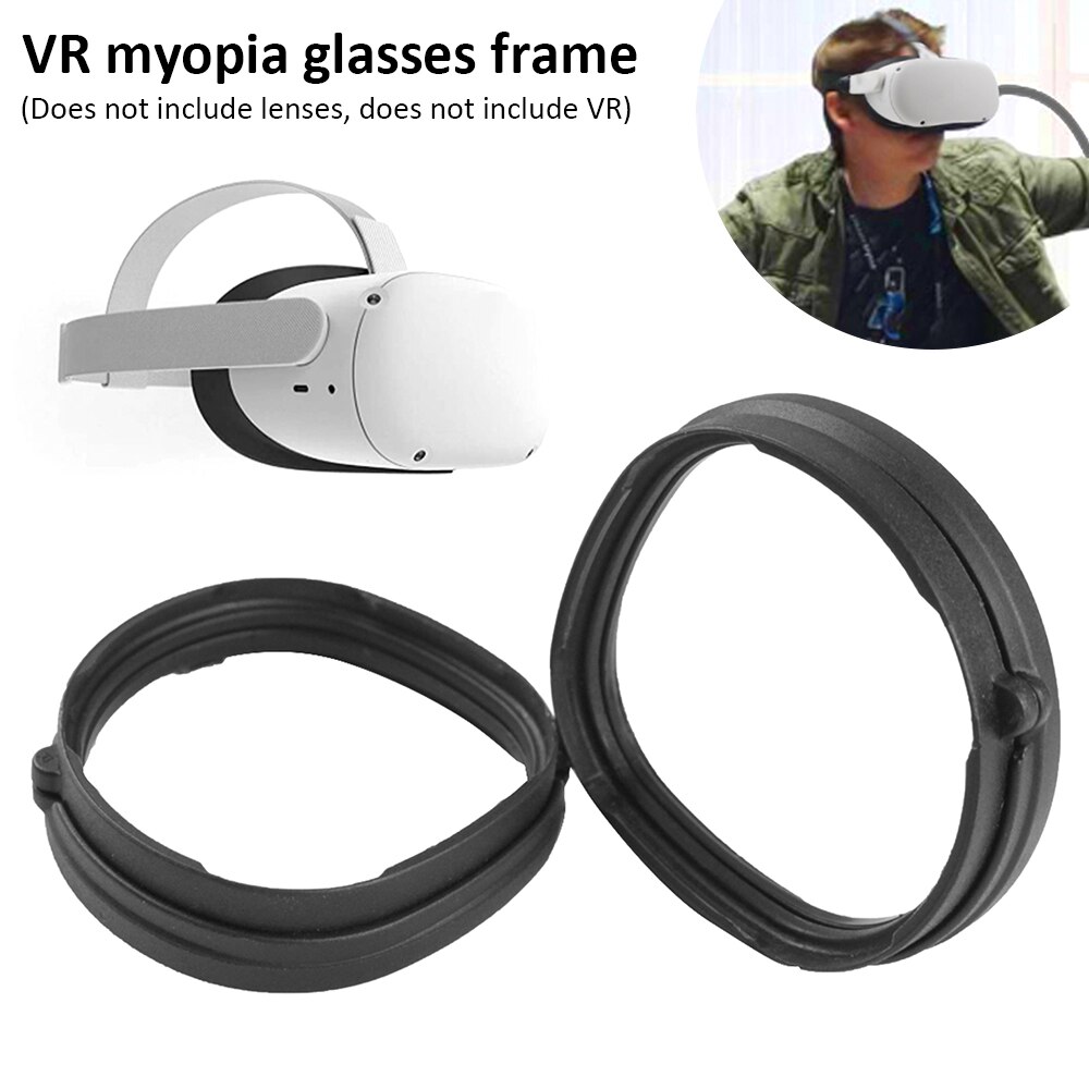 VR Glasses Frame for Oculus Quest 2 - Magnetic Anti-Blue Lens Clip - Quick Release Protection