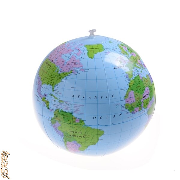 40CM Early Education Inflatable Earth World Geographic Globe Map Balloon Toy Beach Ball