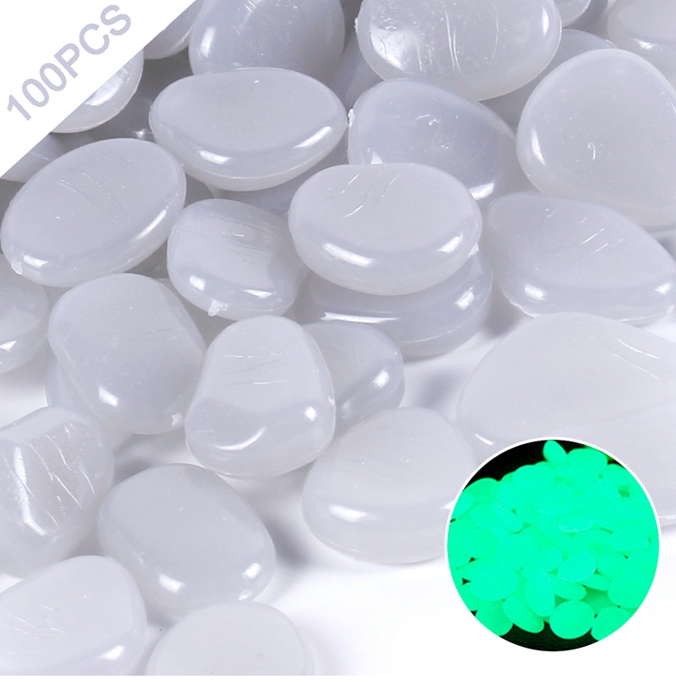 Luminous Garden Pebbles - Glow in the Dark Rocks for Outdoor Pool, Walkways, Patio, Lawn Decoration: 15