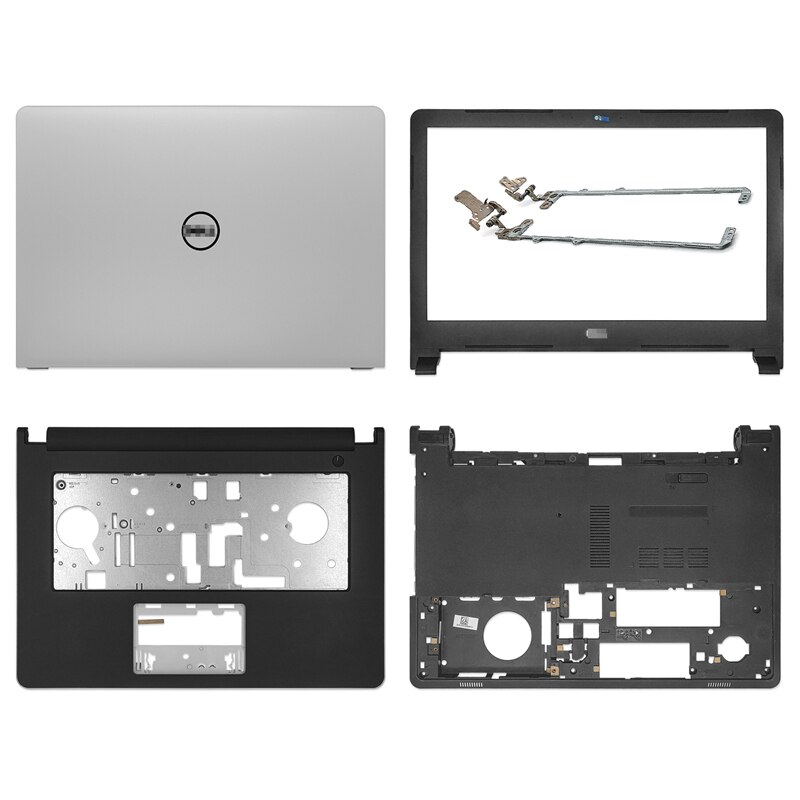 Nowy dla Dell Inspiron 14 5458 5459 5455 Non Touch Laptop LCD tylna pokrywa/przednia ramka/zawiasy/podpórce pod nadgarstki/dół skrzynki pokrywa drzwi