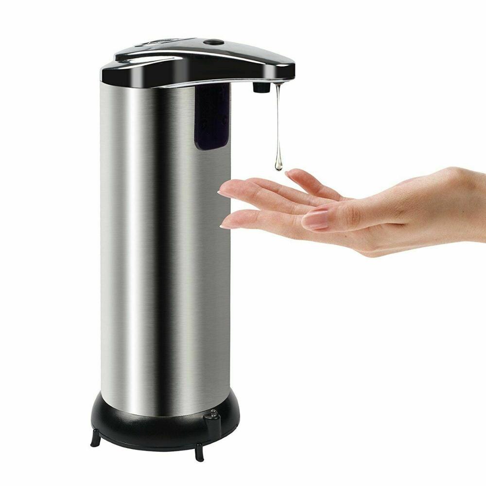 250ml Stainless Steel Automatic Soap Dispenser Handsfree Automatic IR Smart Sensor Touchless Soap Liquid Dispenser