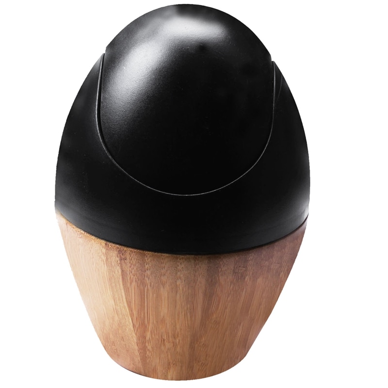 Waste Bins Mini Desktop Trash Can Wooden Garbage Dust Case Holder Rubbish Bin Rolling Cover For Office Home: Default Title