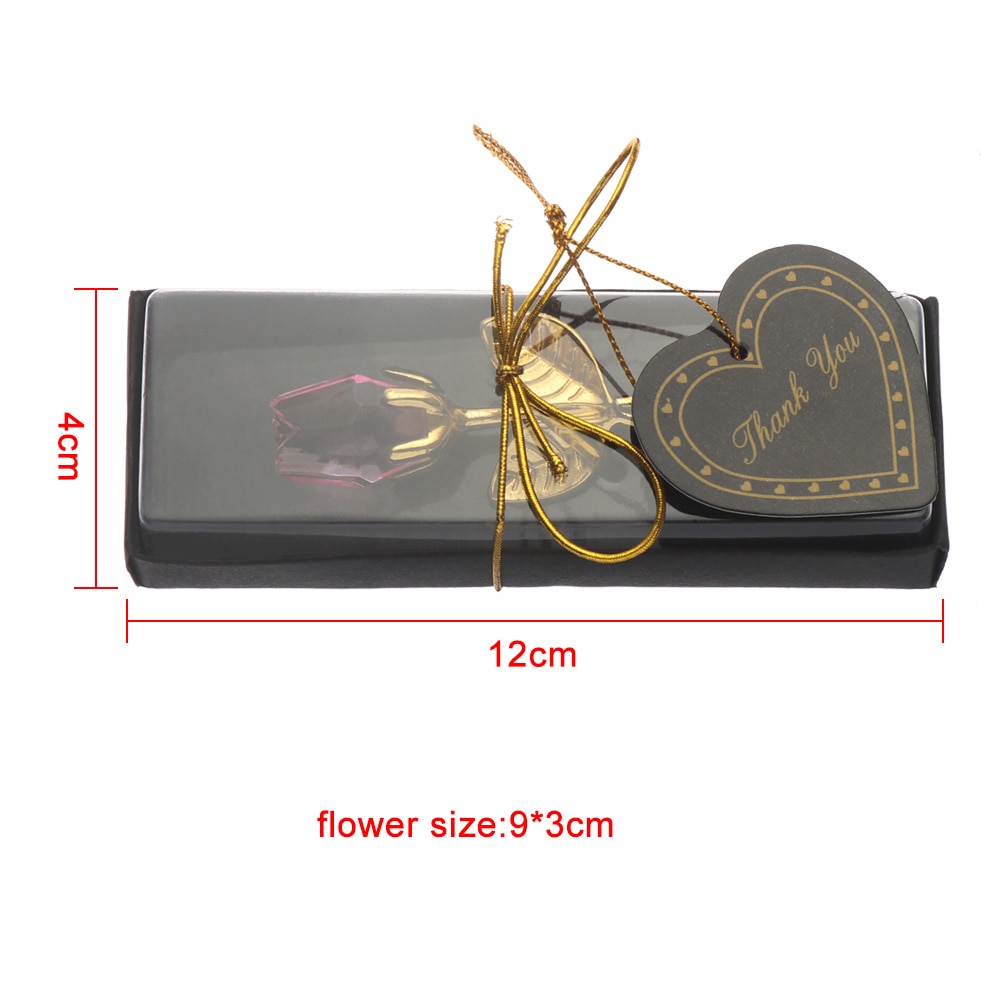 1Set Valentine's Day Mini Crystal Rose Artificial Flower Rose Year Wedding Favors And Souvenirs Craft Table Decor