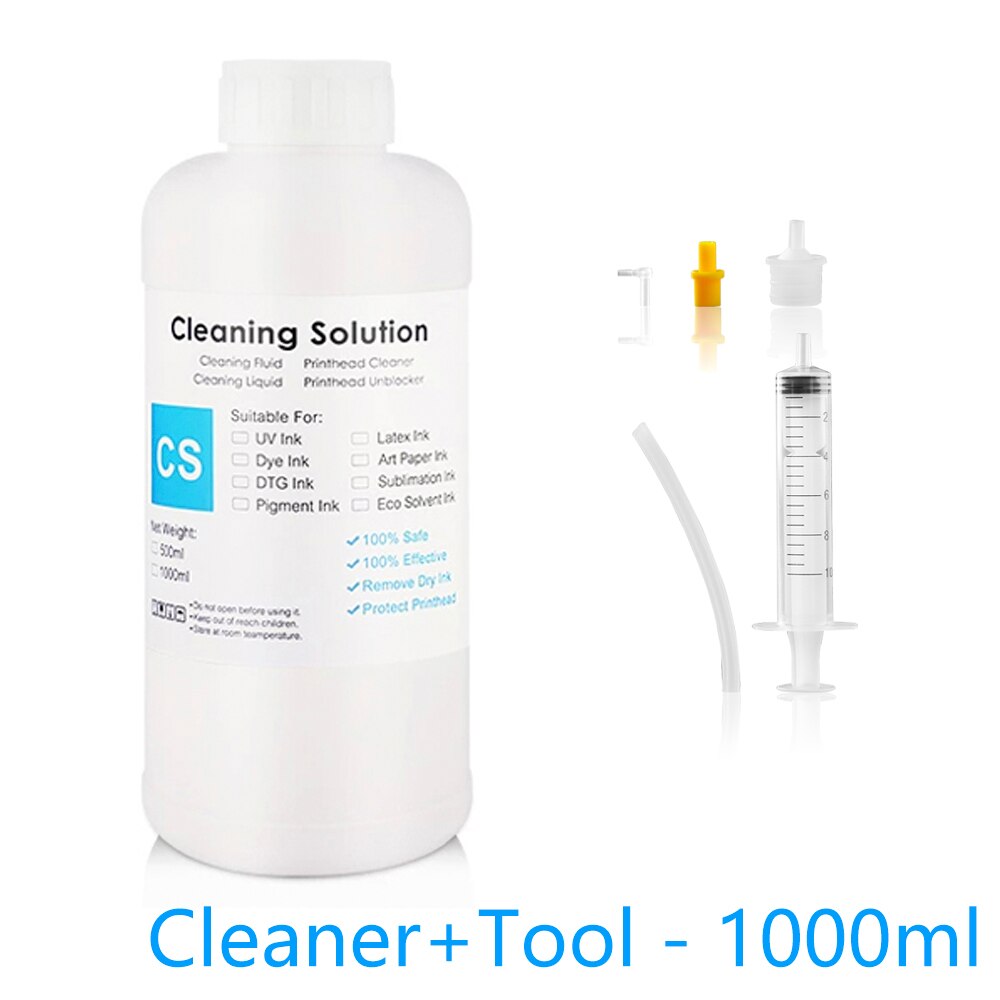 Dtf Inkt Cleaning Oplossing Vloeistof Voor Dtf (Directe Overdracht Film) printer Printkop Buis Schoonmaken (3 Capaciteit Opties): 1000ml with Tool