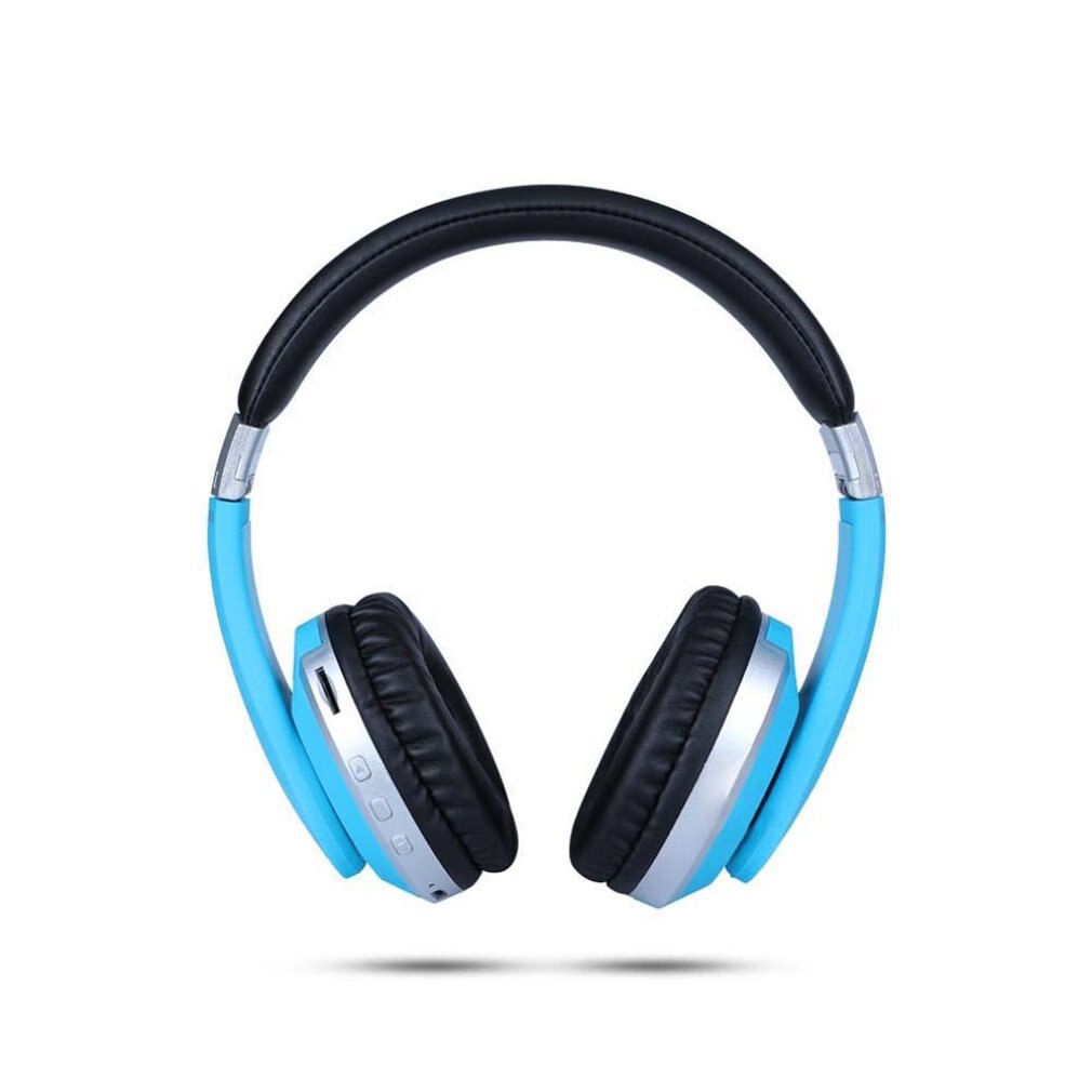 Mh7 Head-Mounted Foldable Headset Wireless Headset Home Wireless Headphones Wireless Games Headset For Computer Notebook Phone: Blue