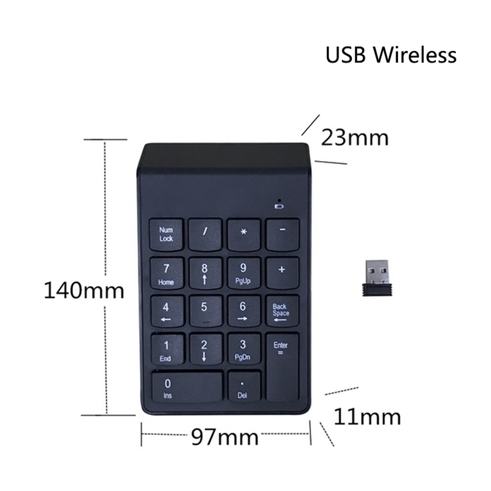 Klein Formaat 2,4 GHz USB Draadloos Numeriek Toetsenbord Numpad 18 Toetsen Digitaal Toetsenbord Voor Bank Accounting Teller Laptop Notebook Tabletten: Olive