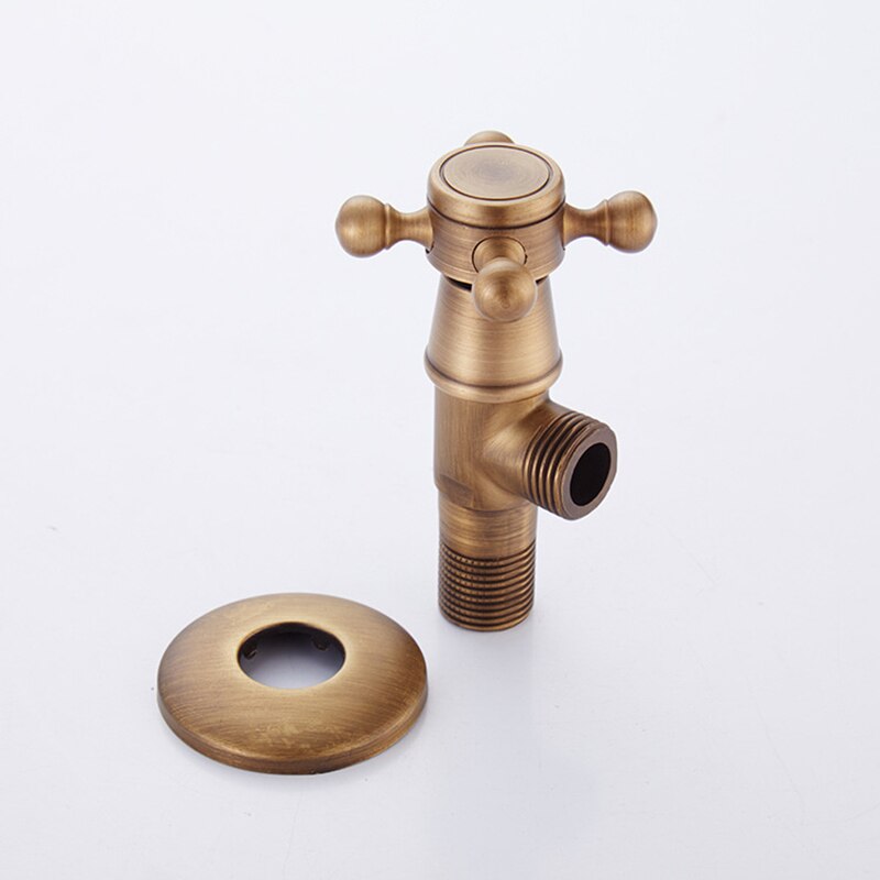 Antique Brass Triangle Valve Water Control Valve Bathroom Tap Water Valve 1/2*1/2 Brass Angle valves JF-845F