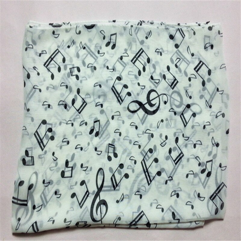 Bufanda de cuello de gasa para mujer, chal largo cálido de gasa suave para nota Musical, bufanda para acampar, bufanda para senderismo, 156cm x 50cm, Jan12