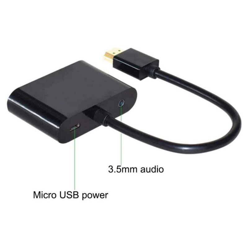 1080P Hdmi Naar Vga Hdmi Converter Splitter Kabel Adapter Met Audio Hdmi & Vga Out Tegelijk Voor PS4 Apple tv Pc Laptop