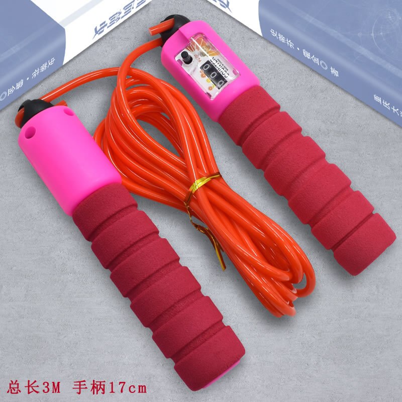 Springtouw Volwassen Teller Fitness Vrouwelijke Jonge Student Kinderen De Academische Test Voor De Junior High School Studenten Beroep: 518A Red Counting Jump Rope  PVC Wear Resistant Rope